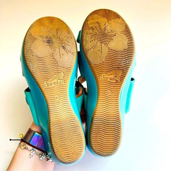 Dansko Sophie Arch Support Leather Wedged Sandals - Picture 7 of 7